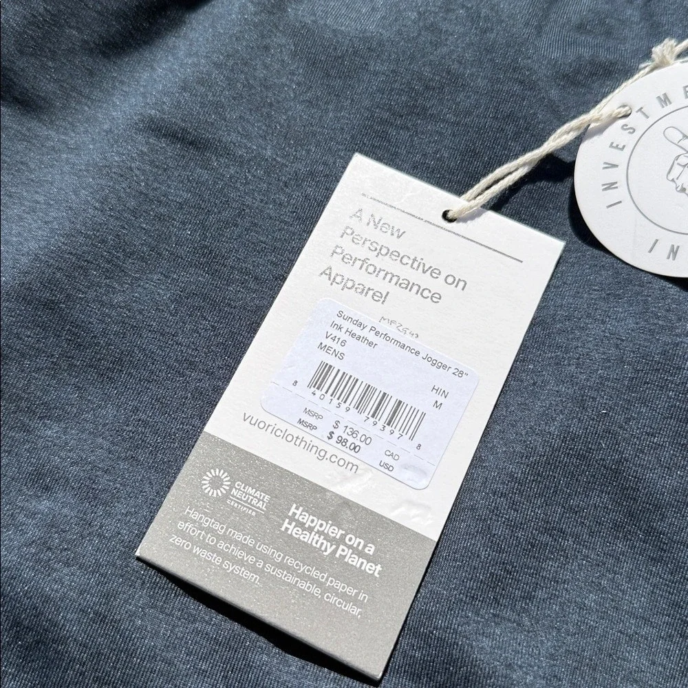 Vuori Men's Ink Heather Jogger Sweatpants